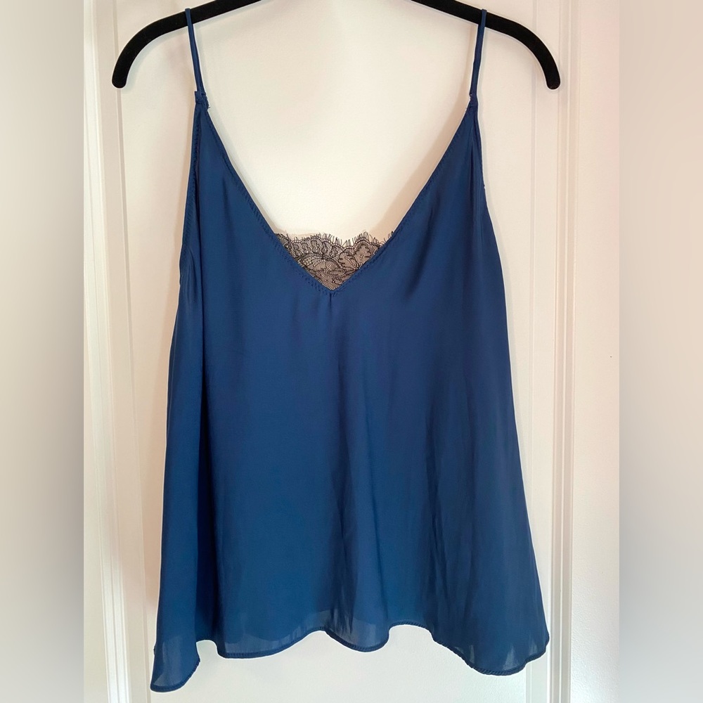 Free People Lace Bralette Tank Navy/Black Size XS